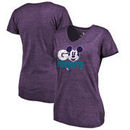 Charlotte Hornets Fanatics Branded Women's Disney Rally Cry Tri-Blend V-Neck T-Shirt - Purple