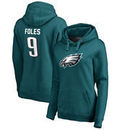 Nick Foles Philadelphia Eagles NFL Pro Line by Fanatics Branded Women's Player Icon Name & Number Pullover Hoodie – Midnight Gre