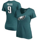 Nick Foles Philadelphia Eagles NFL Pro Line by Fanatics Branded Women's Player Icon Name & Number Slim Fit T-Shirt – Midnight Gr