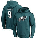 Nick Foles Philadelphia Eagles NFL Pro Line by Fanatics Branded Player Icon Name & Number Pullover Hoodie – Midnight Green