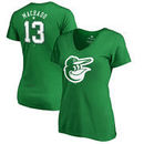 Manny Machado Baltimore Orioles Fanatics Branded Women's St. Patrick's Day Stack V-Neck Name & Number T-Shirt - Kelly Green