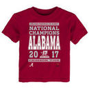 Alabama Crimson Tide Toddler College Football Playoff 2017 National Champions Stacked T-Shirt – Garnet
