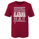 Alabama Crimson Tide Preschool College Football Playoff 2017 National Champions Stacked T-Shirt – Crimson