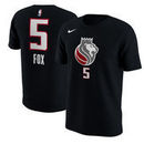 De'Aaron Fox Sacramento Kings Nike City Edition Name & Number Performance T-Shirt – Black