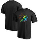 San Jose Sharks Fanatics Branded Rainbow Pride T-Shirt - Black