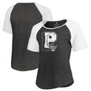 Phoenix Suns Fanatics Branded Women's Letterman Tri-Blend Raglan T-Shirt - Black