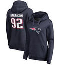 James Harrison New England Patriots NFL Pro Line by Fanatics Branded Women's Player Icon Name & Number Pullover Hoodie – Navy
