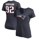 James Harrison New England Patriots NFL Pro Line by Fanatics Branded Women's Player Icon Name & Number V-Neck T-Shirt – Navy