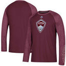 Colorado Rapids adidas Leave A Mark Performance Long Sleeve climalite T-Shirt – Burgundy/Heathered Burgundy