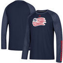 New England Revolution adidas Leave A Mark Performance Long Sleeve climalite T-Shirt – Navy/Heathered Navy