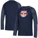 New York Red Bulls adidas Leave A Mark Performance Long Sleeve climalite T-Shirt – Navy/Heathered Navy