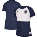 Sporting Kansas City adidas Women's Lifestyle Club T-Shirt – Blue/White