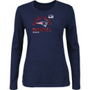 New England Patriots NFL Pro Line by Fanatics Branded Women's Super Bowl LII Bound Go To Champs Long Sleeve T-Shirt – Navy