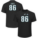 Zach Ertz Philadelphia Eagles NFL Pro Line by Fanatics Branded Super Bowl LII Bound Eligible Receiver Patch Name & Number T-Shir