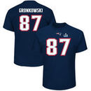Rob Gronkowski New England Patriots NFL Pro Line by Fanatics Branded Super Bowl LII Bound Eligible Receiver Patch Name & Number 
