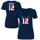 Tom Brady New England Patriots NFL Pro Line by Fanatics Branded Women's Super Bowl LII Bound Fair Catch Patch Name & Number T-Sh