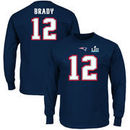 Tom Brady New England Patriots NFL Pro Line by Fanatics Branded Super Bowl LII Bound Eligible Receiver Patch Name & Number Long 