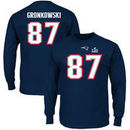 Rob Gronkowski New England Patriots NFL Pro Line by Fanatics Branded Super Bowl LII Bound Eligible Receiver Patch Name & Number 