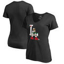 Los Angeles Dodgers Fanatics Branded Women's Hometown Collection Cali Flag V-Neck T-Shirt - Black