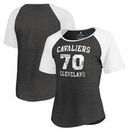 Cleveland Cavaliers Fanatics Branded Women's Hang Time Short Sleeve Raglan T-Shirt - Black