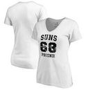 Phoenix Suns Fanatics Branded Women's Hang Time Plus Size V-Neck T-Shirt - White