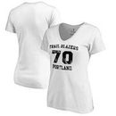 Portland Trail Blazers Fanatics Branded Women's Hang Time Plus Size V-Neck T-Shirt - White