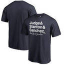Aaron Judge, Giancarlo Stanton & Gary Sanchez New York Yankees Fanatics Branded Hometown Collection Trio T-Shirt – Navy