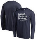 Aaron Judge, Giancarlo Stanton & Gary Sanchez New York Yankees Fanatics Branded Hometown Collection Trio Long Sleeve T-Shirt – N