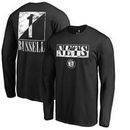 D'Angelo Russell Brooklyn Nets Fanatics Branded Yin & Yang Name and Number Long Sleeve T-Shirt – Black