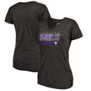 Arizona Diamondbacks Fanatics Branded Womens Cooperstown Collection Fast Pass Tri-Blend V-Neck T-Shirt - Black