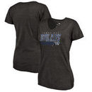 Tampa Bay Rays Fanatics Branded Womens Cooperstown Collection Fast Pass Tri-Blend V-Neck T-Shirt - Black