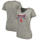 Boston Red Sox Fanatics Branded Women's Cooperstown Collection Season Ticket Tri-Blend V-Neck T-Shirt - Heathered Gray