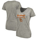 San Diego Padres Fanatics Branded Women's Cooperstown Collection Season Ticket Tri-Blend V-Neck T-Shirt - Heathered Gray