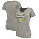 Seattle Mariners Fanatics Branded Women's Cooperstown Collection Season Ticket Tri-Blend V-Neck T-Shirt - Heathered Gray