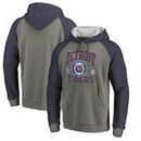 Detroit Tigers Fanatics Branded Cooperstown Collection Old Favorite Tri-Blend Raglan Pullover Hoodie - Ash