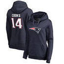 Brandin Cooks New England Patriots NFL Pro Line by Fanatics Branded Women's Player Icon Name & Number Pullover Hoodie – Navy