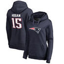 Chris Hogan New England Patriots NFL Pro Line by Fanatics Branded Women's Player Icon Name & Number Pullover Hoodie – Navy