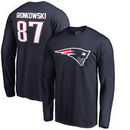 Rob Gronkowski New England Patriots NFL Pro Line by Fanatics Branded Player Icon Name & Number Long Sleeve T-Shirt – Navy
