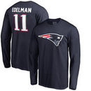 Julian Edelman New England Patriots NFL Pro Line by Fanatics Branded Player Icon Name & Number Long Sleeve T-Shirt – Navy
