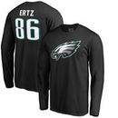 Zach Ertz Philadelphia Eagles NFL Pro Line by Fanatics Branded Player Icon Name & Number Long Sleeve T-Shirt – Black