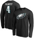 Jake Elliott Philadelphia Eagles NFL Pro Line by Fanatics Branded Player Icon Name & Number Long Sleeve T-Shirt – Black