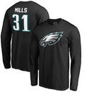 Jalen Mills Philadelphia Eagles NFL Pro Line by Fanatics Branded Player Icon Name & Number Long Sleeve T-Shirt – Black