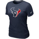 Nike Houston Texans Women's Basic Logo T-Shirt - Navy Blue