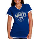 New York Giants Women's Team Pride Double Layer V-Neck T-Shirt - Royal Blue