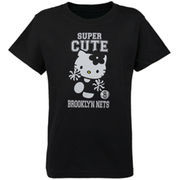 Brooklyn Nets Youth Girls Hello Kitty Super Cute T-Shirt - Black
