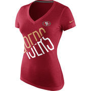 Nike San Francisco 49ers Women's Faster Tri-Blend V-Neck T-Shirt - Scarlet