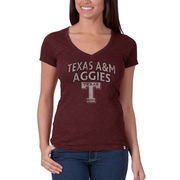 Texas A&M Aggies '47 Brand Women's Scrum V-Neck T-Shirt - Maroon
