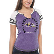 Baltimore Ravens Majestic Women's More Than Enough V-Neck T-Shirt - Purple