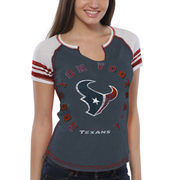 Houston Texans Majestic Women's More Than Enough V-Neck T-Shirt - Navy Blue