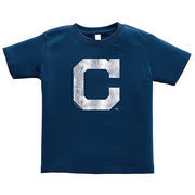Cleveland Indians Youth Cooperstown T-Shirt - Navy Blue